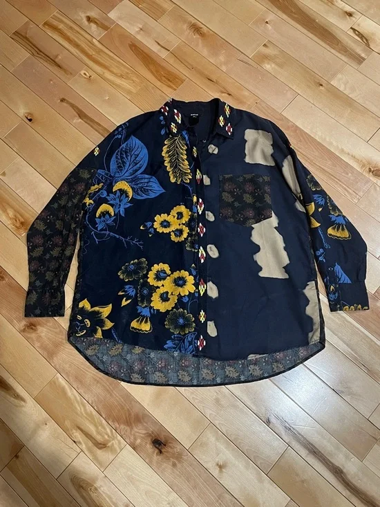 Christian Lacroix for Desigual Patchwork Mixed‑Print Button-Up Shirt - Picture 5 of 9